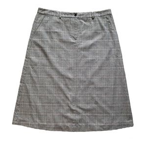 LL Bean Weekend Plaid Classic Fit Check Flannel A Line Skirt